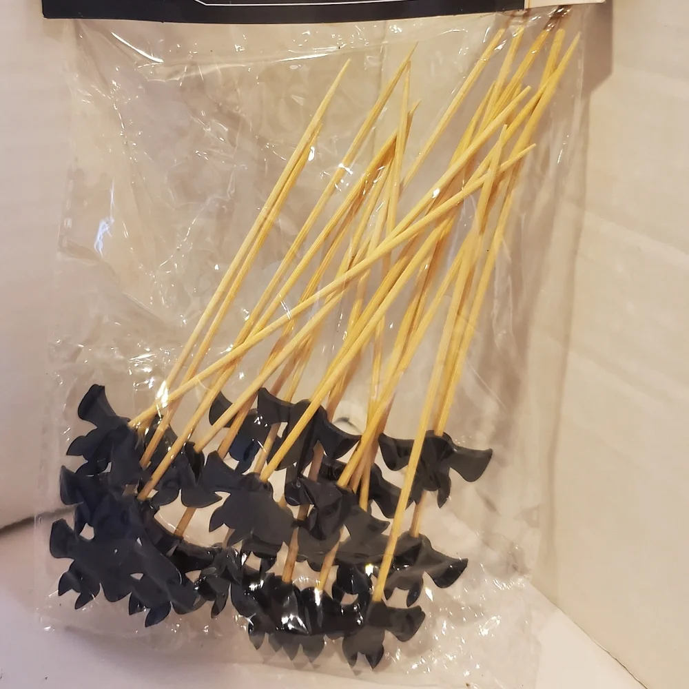 Black Bat Cupcake Picks Toppers Lot